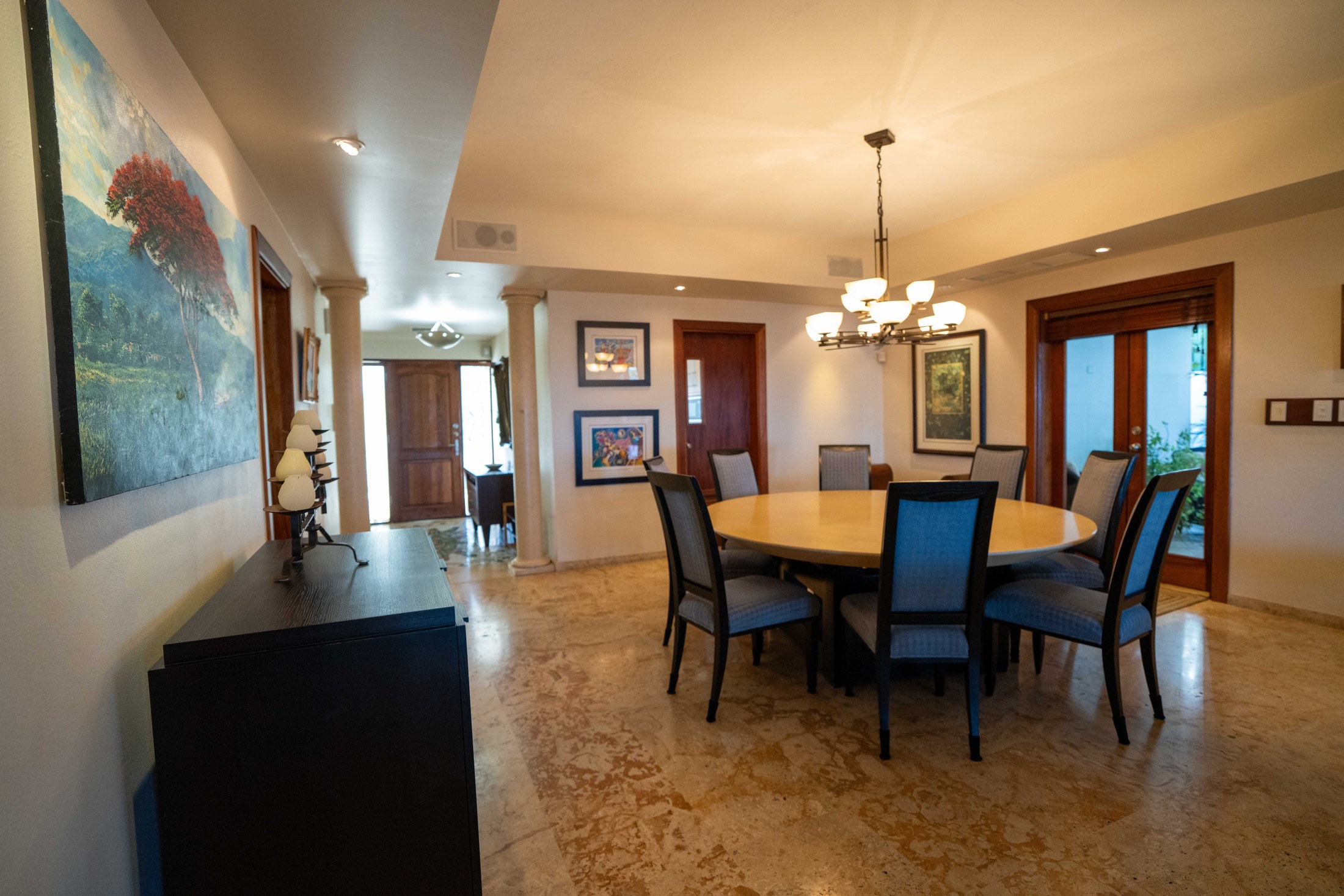Dining room with seating for the group